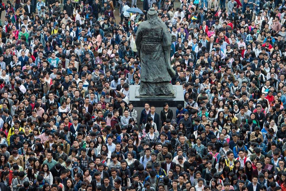 2016年4月华科考点（图源：视觉中国）